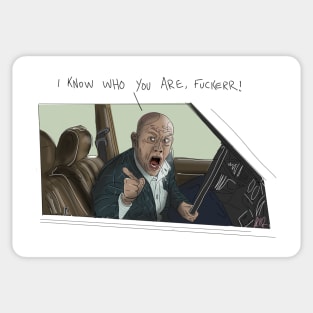 Burn After Reading: I Know Who You Are! Sticker